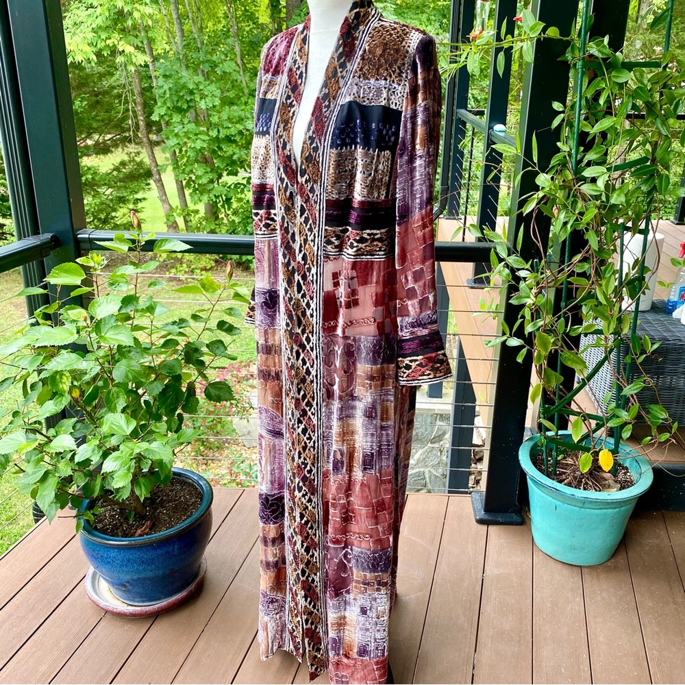 ZONDA NELLIS — Stunning Canadian Velvet Burnout Duster ⭐️MAGNIFICENT & UNIQUE ⭐️